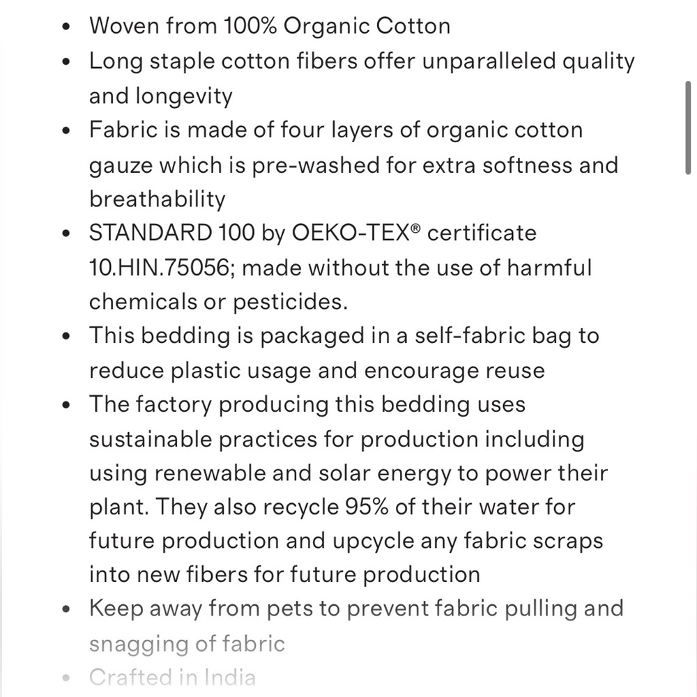 NWT QUINCE Organic Airy Gauze Blanket King/Cal King Dried Sage 8903 - Picture 2 of 10